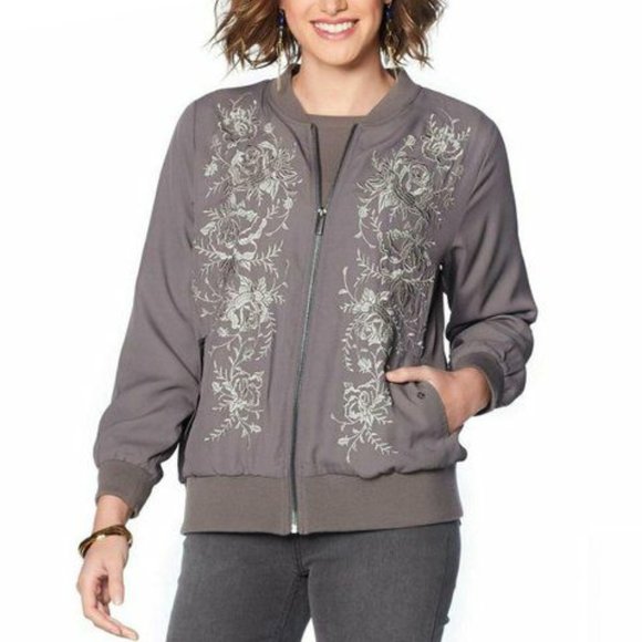 DG2 by Diane Gilman Embroidered Trophy Jacket - Picture 1 of 6